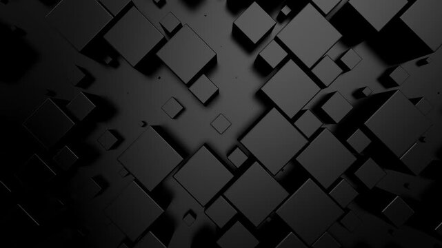 Background of Cubes. Abstract motion, loop, two color, 3d rendering, 4k resolution
