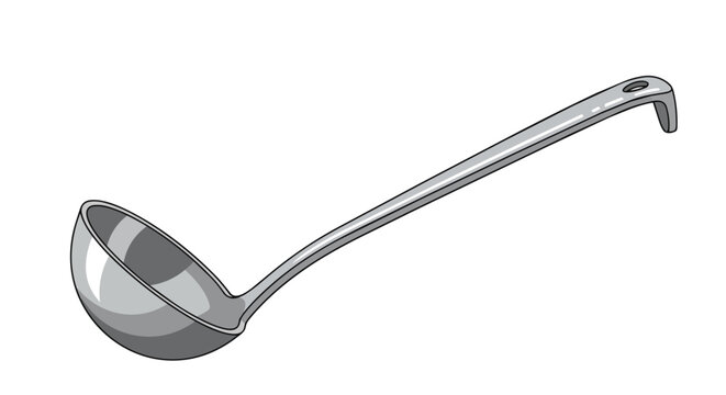 Professional Stainless Steel Soup Ladle Utensil for Serving Broth and Stew in Kitchen and Restaurant Catering