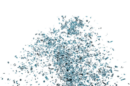 Blue Confetti Explosion