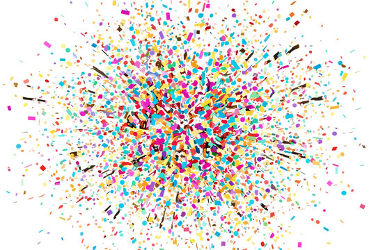 Explosion of Colorful Confetti