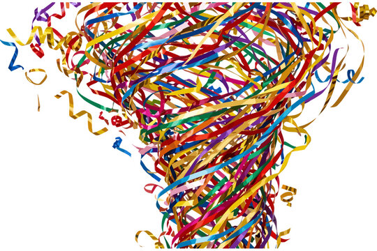 Colorful Confetti Streamers
