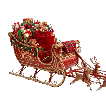 Christmas Santa sleigh ,png