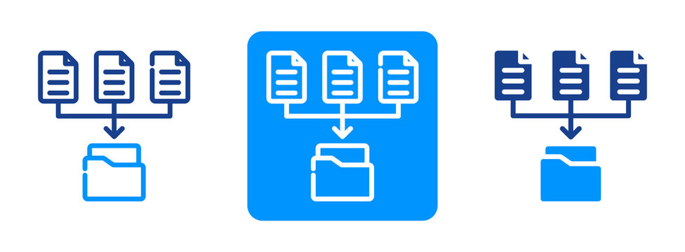Data Collection Icon In Dual Tone Style
