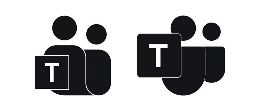 New Microsoft teams logo 2026. MS team icon transparent png. Scalable vector App icons set 
