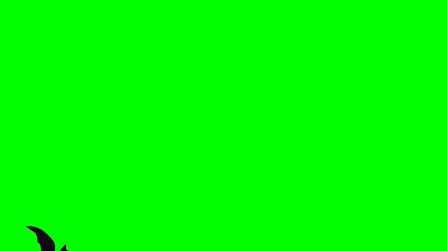 Flying Bats Swarm Green Screen Halloween Animation