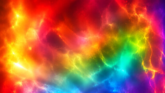Colorful abstract cloud formation with swirling patterns and vibrant rainbow hues a digital illustration artwork