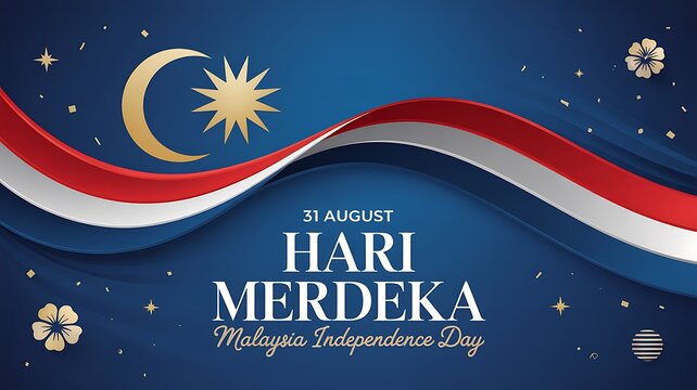 Hari merdeka malaysia independence day celebration background