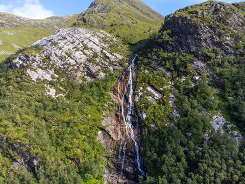 Scotland highlands glen nevis, Steall Waterfall