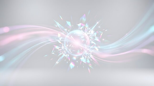 Holographic Abstract Light Explosion Background