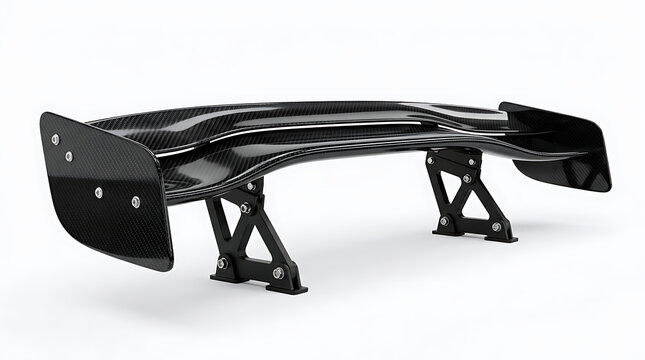High performance carbon fiber racing spoiler for aerodynamic automotive tuning and speed