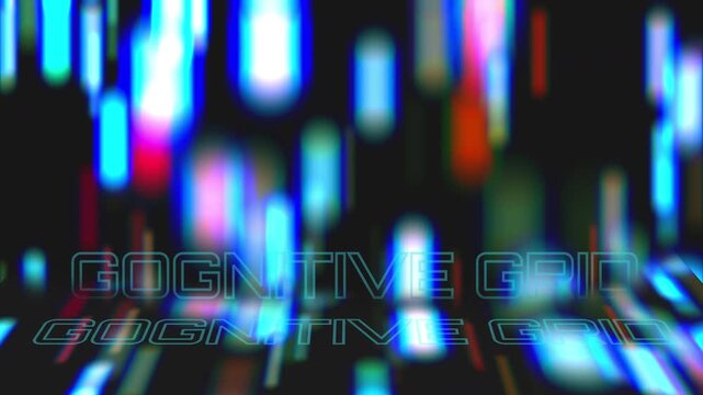 Cognitive grid text appearing in a digital space