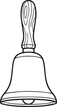Vector illustration of a handbell with clapper handle