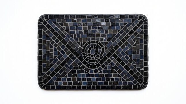 Black mosaic tile email envelope icon design