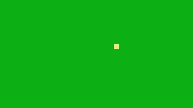 Yellow shopping bag retail icon on green screen chromakey background 2d animated cartoon animation perfect for professional video editing chroma key compositing and stock footage production globally