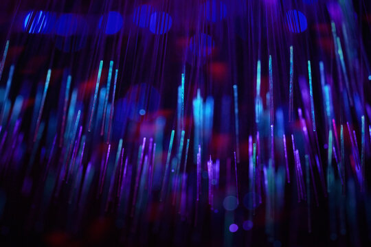 Glowing optic fiber cables transmit big data in dark cyberspace