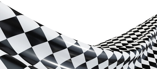 Obraz premium Checkered Race Flag Background Transparent Background