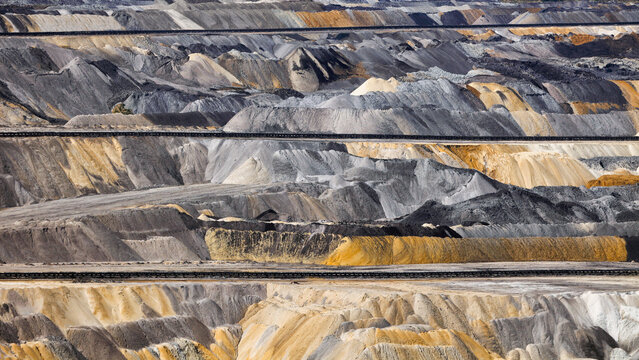The Inden open pit mine extracts lignite in Germany