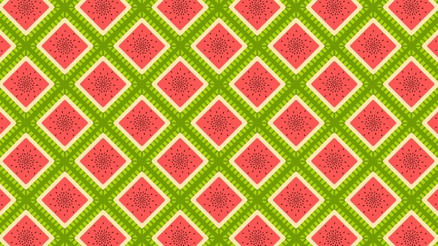 watermelon slice geometric pattern background