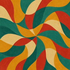 Retro circus pattern with vibrant geometric shapes and colors, ideal for background © dvoevnore