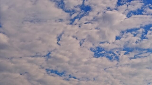 time lapse of clouds and blue sky