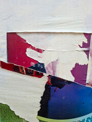 Torn and ripped urban textured paper poster grungy background © DaliCeMedia