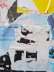 Torn and ripped urban textured paper poster grungy background © DaliCeMedia