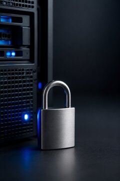 Privacy lock beside a secure data server