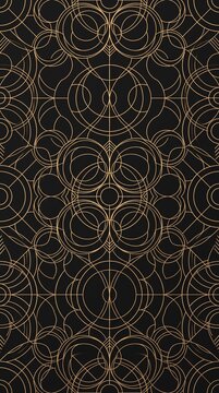 Seamless Art Deco pattern of art deco interlocking, tileable repeating background for fabric, wallpaper, stationery, gift wrap and home decor design