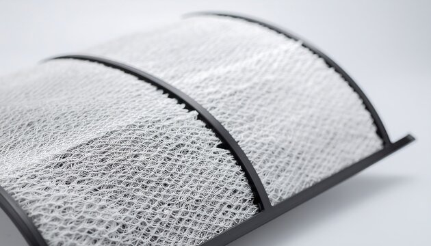 Clean HVAC air filter with detailed mesh texture