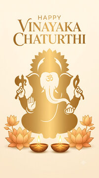 Happy vinayaka chaturthi celebration.