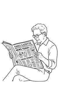 Reading Newspaper