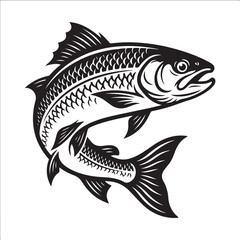 Fototapeta premium fish on a white background