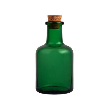 Green glass bottle, small resolution assets stocks