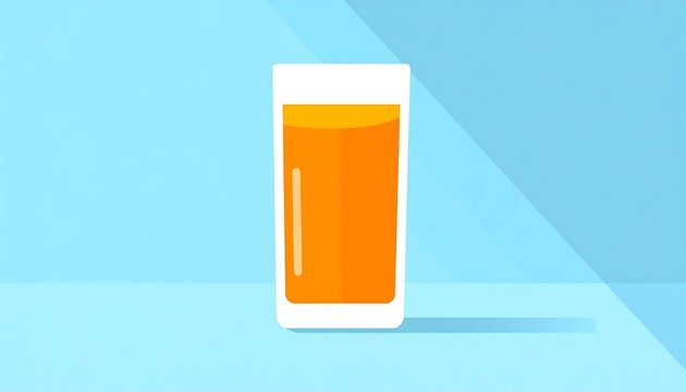 Minimalist orange document box on blue background.