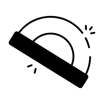 Perfect design icon of protractor 
