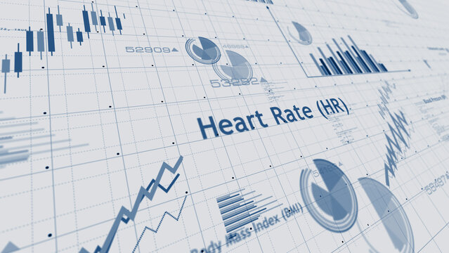 Health heart and body charts and graphs diagram on paper 3d illustration