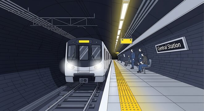 Subway Train Arrival.
