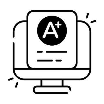Editable design icon of result sheet 