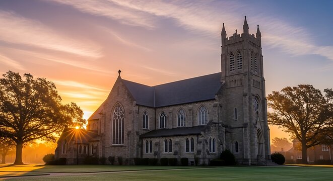 Church at Sunrise. (1)