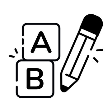 Editable design vector of abc blocks 
