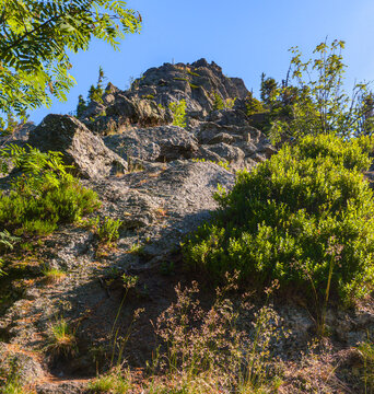 Rocky Hiking Trail Leading to the Summit of Kleiner Osser, Bavaria
