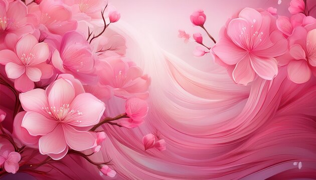 Abstract Pink Sakura Petals Swirl Dreamy Background Cherry Abstract Texture