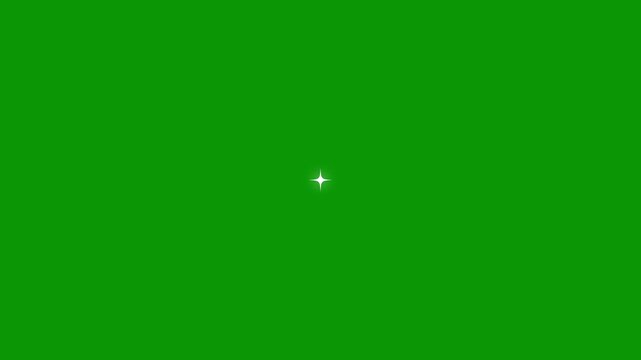 Green screen with subtle white pixel bursts during a dark transition for digital effects