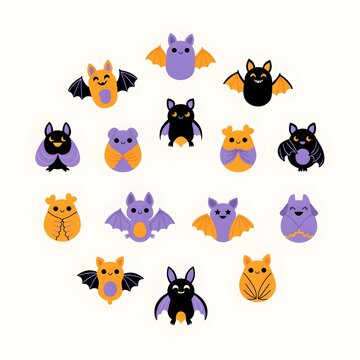 Playful Halloween Bats