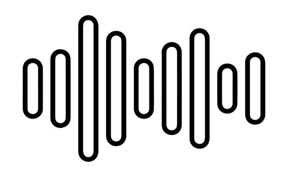 abstract sound wave line icon isolated on transparent background editable vector symbol for audio signal music technology and digital communication