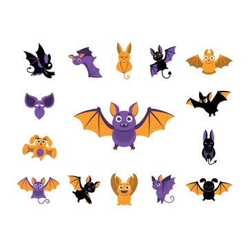 Playful Halloween Bat Crew
