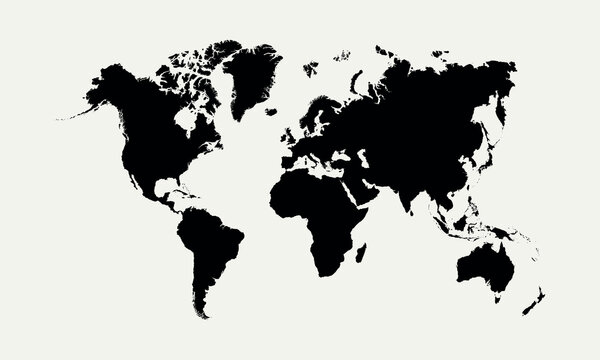 Illustration of a Colored map of world 
