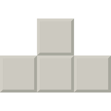 Grey T-shape tetramino block puzzle icon