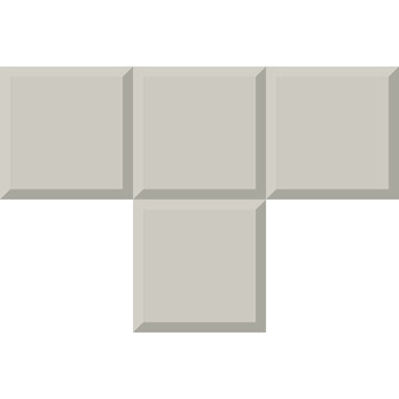 Inverted grey T-shape block puzzle icon