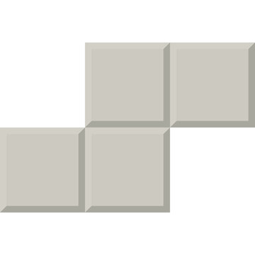 Grey S-shape tetramino block puzzle icon
